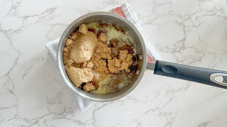 all ingredients in saucepan before cooking