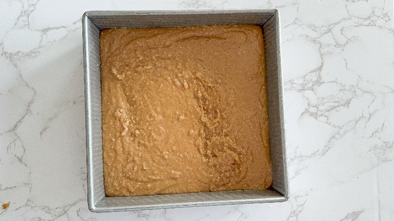 peanut butter fudge before chilling