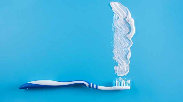 toothpaste and toothbrush