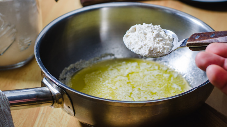 A roux being cooked
