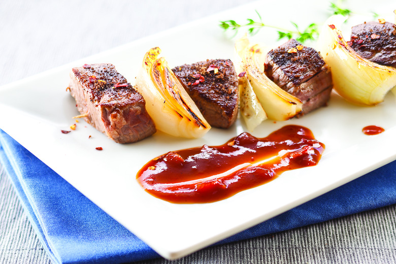 Coffee and Chili-Rubbed Steak Tip Skewers