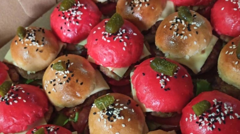 colorful hamburger buns