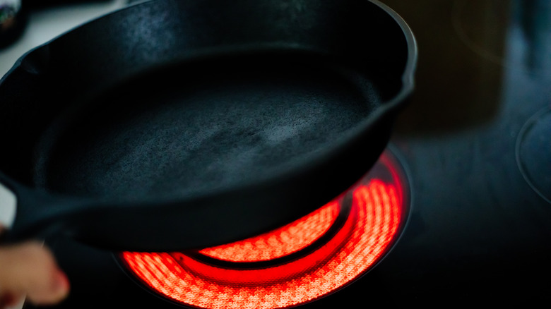 Cast iron on electric stove