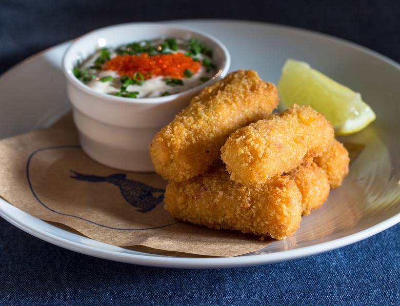 Conch Croquettes and Pickled Pineapple Tartar Sauce