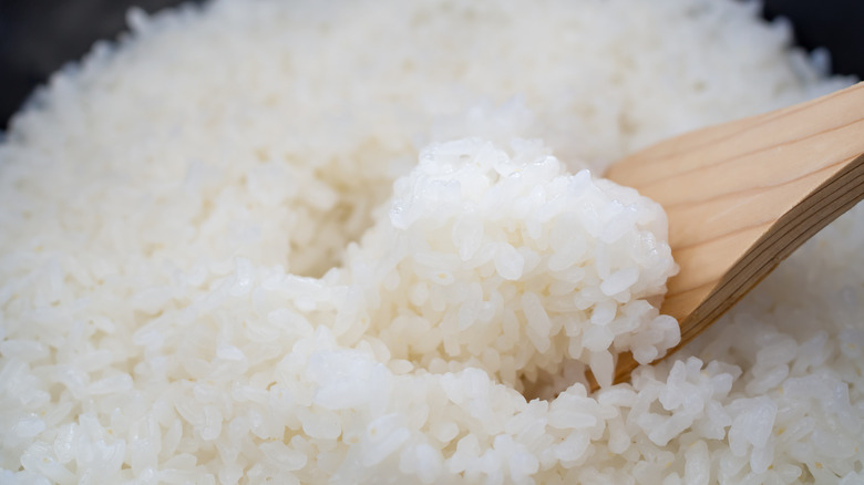 Pot of white rice