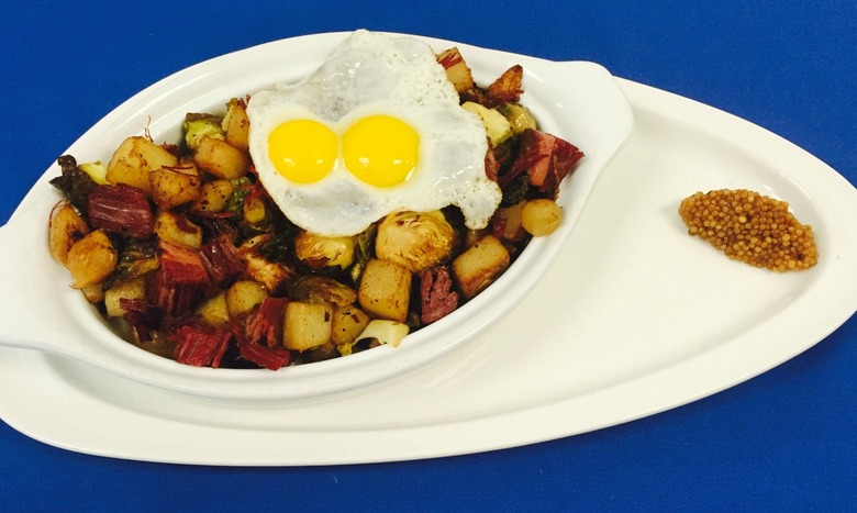 corned beef and Brussels sprouts