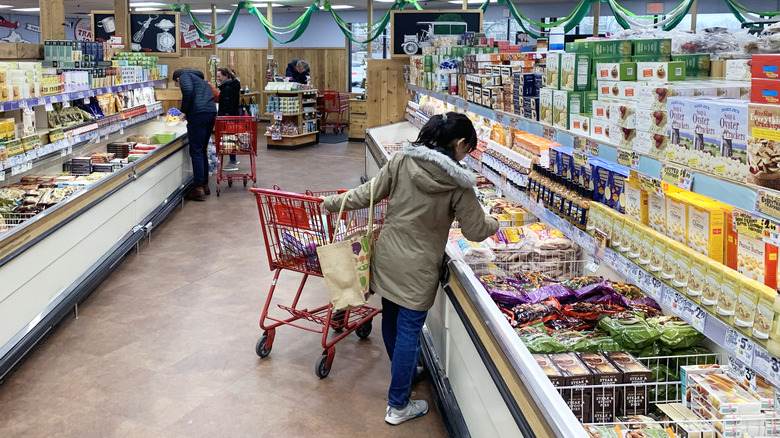 customer shopping at Trader Joe's