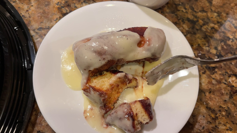 Costco cinnamon roll warmed up
