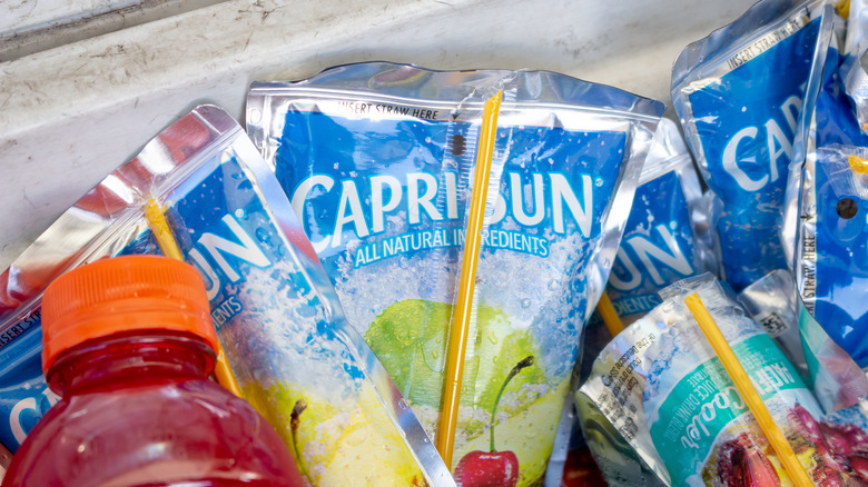 Capri Sun pouches in cooler