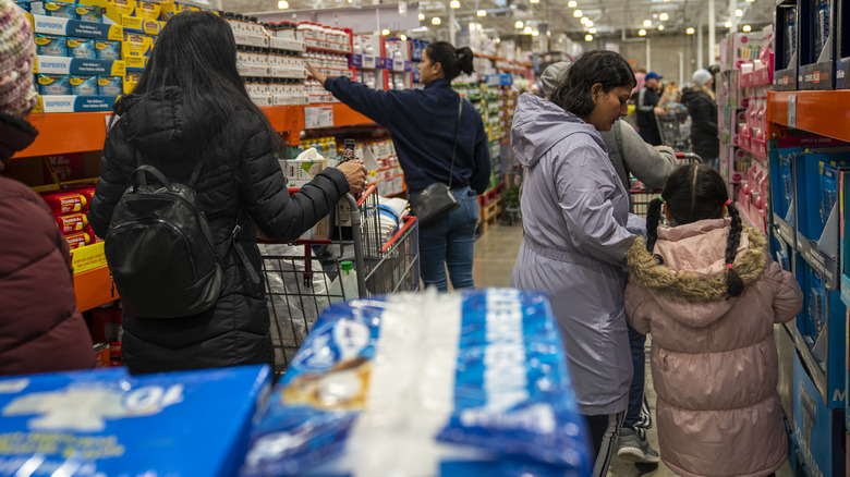People shopping at Costco