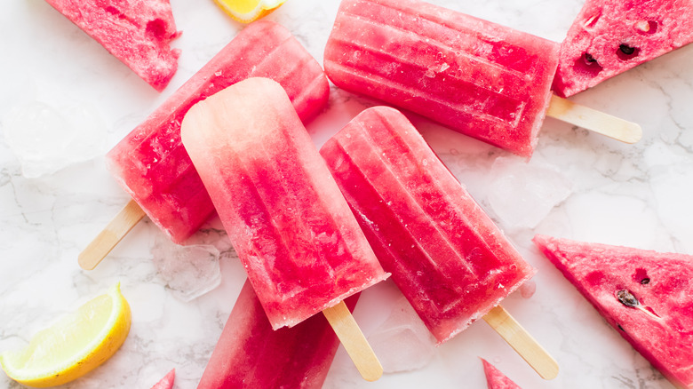 Watermelon popsicles