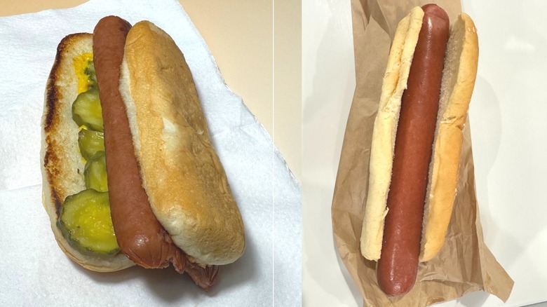 Side-by-side comparison of the two hotdogs
