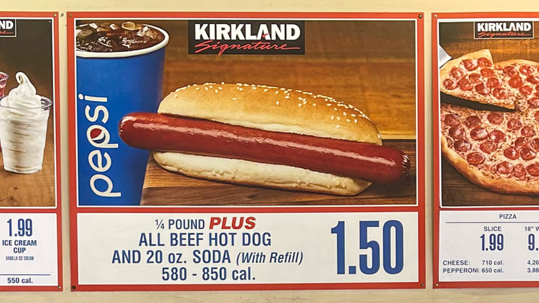 costco hot dog soda sign