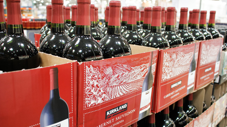 Kirkland signature cabernet wine bottles
