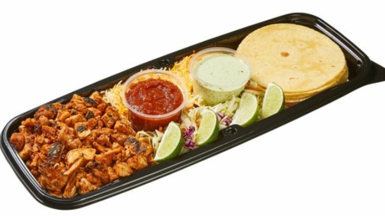 A tray of Kirkland Signature Chicken Street Taco Kit