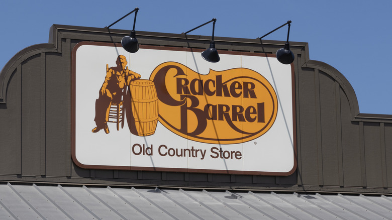 Cracker Barrel logo on storefront
