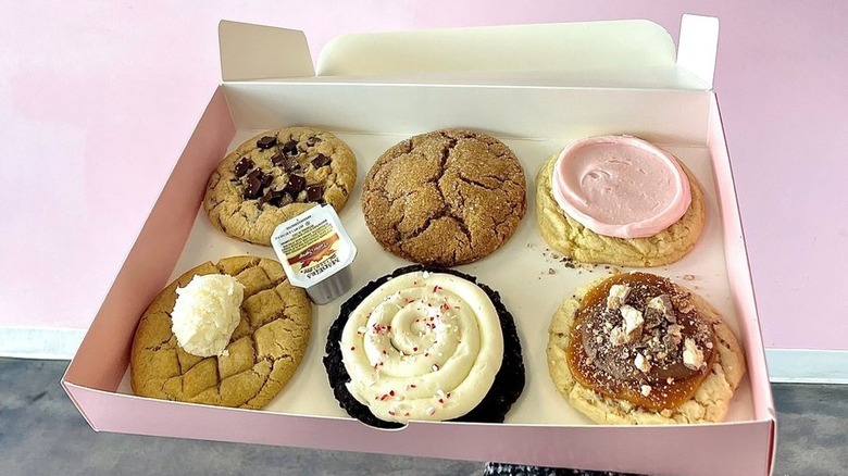 Box of Crumbl Cookies