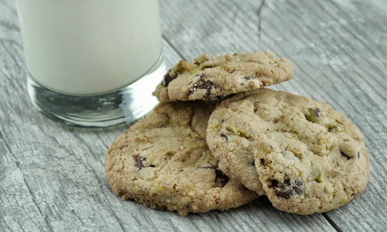 Dark Chocolate and Pistachio Chocolate Chip Cookies