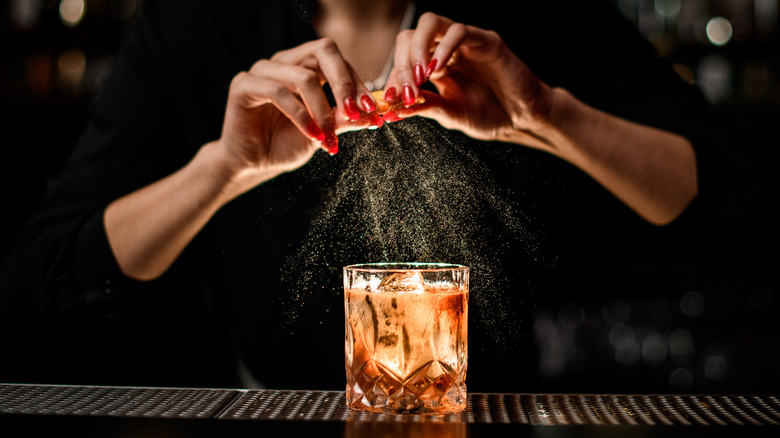 bartender making cocktail