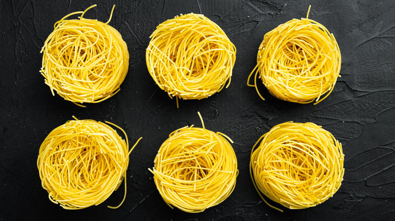 Pasta birds nests 