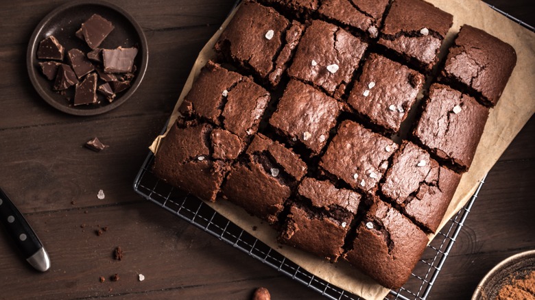 Fudgy brownie squares