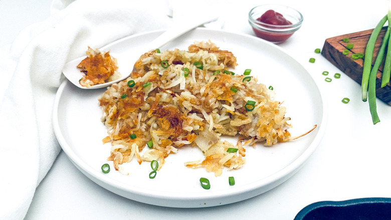 hash browns with green onions