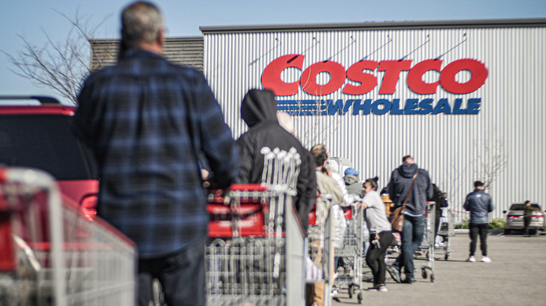 Shoppers at Costco