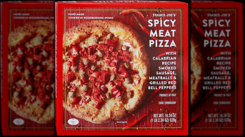 Trader Joe's spicy meat pizza