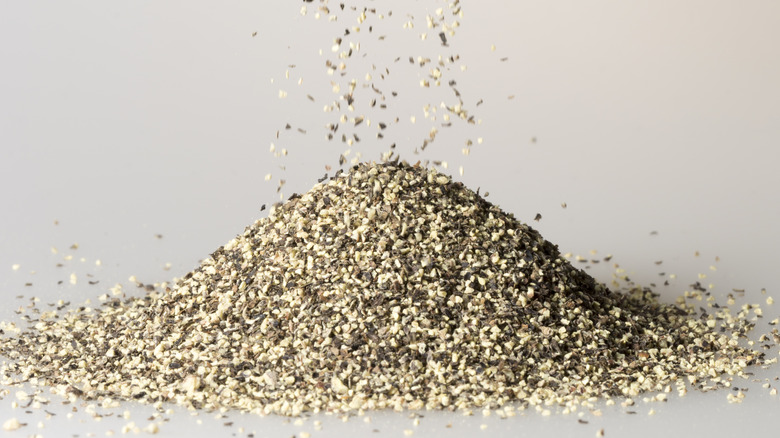 mound of falling ground pepper