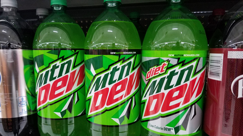 Bottles of Mountain Dew