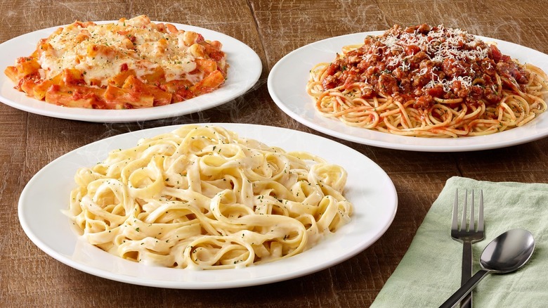 Three Olive Garden pasta dishes