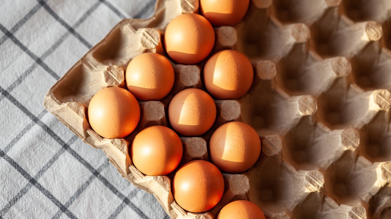 eggs in cardboard carton