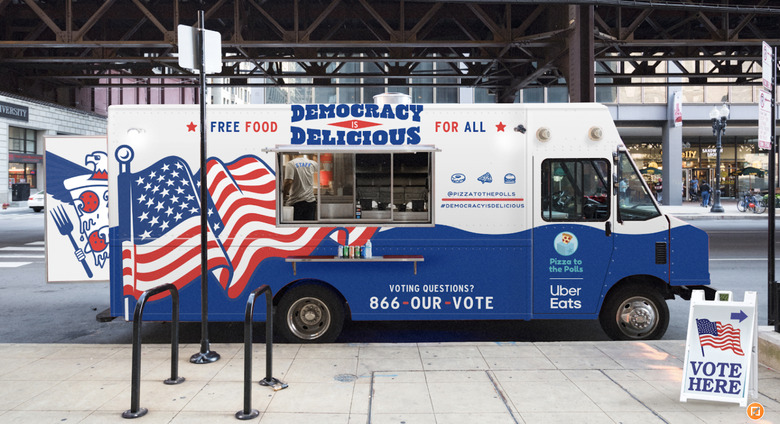 uber eats pizza to the polls