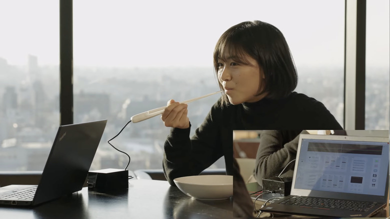 electric salt-enhancing chopsticks