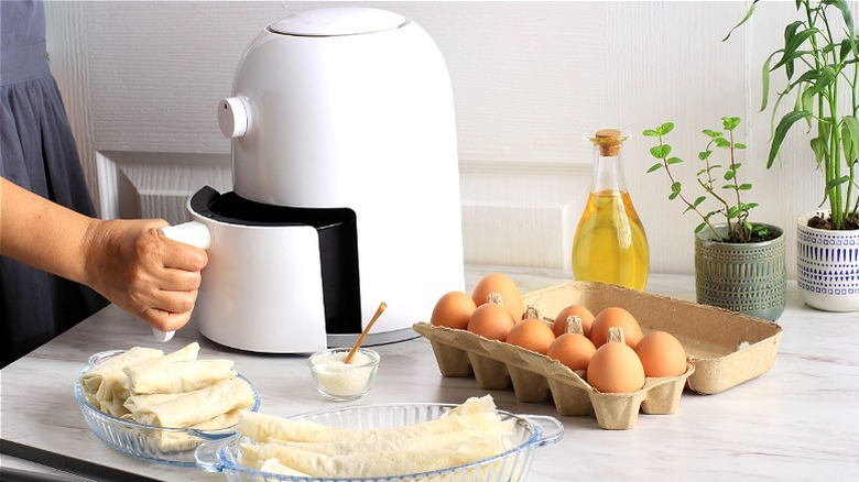 Eggs in an air fryer 