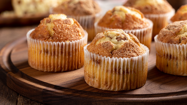 Homemade coffee cake muffins