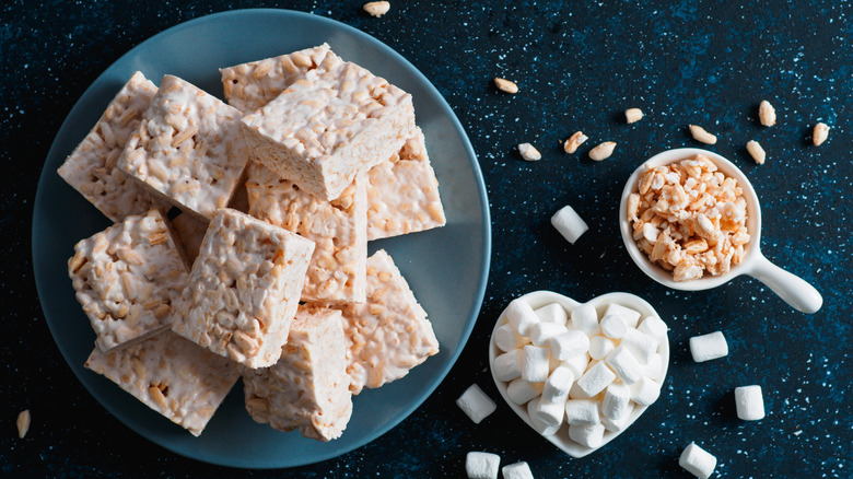 Rice Krispies squares with ingredients