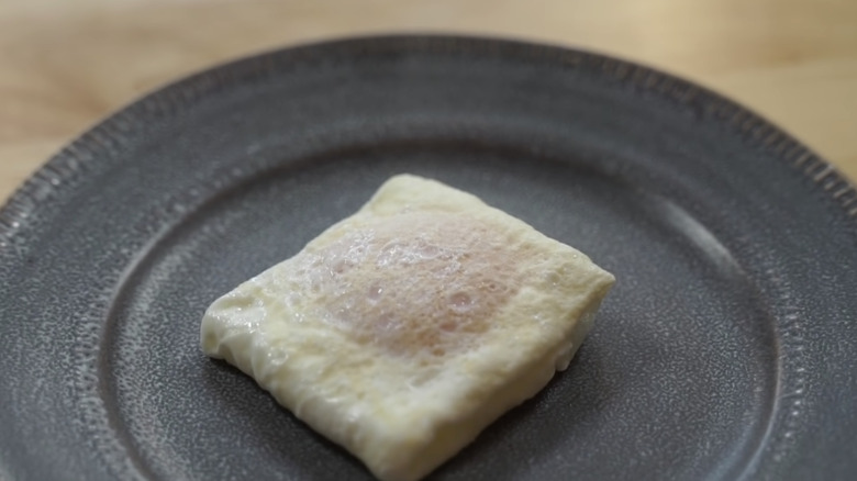 cooked egg on a plate