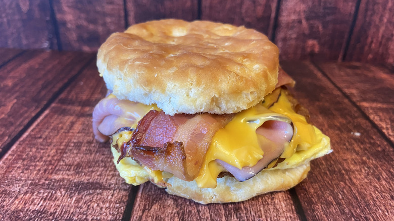 Burger King fully loaded biscuit sandwich