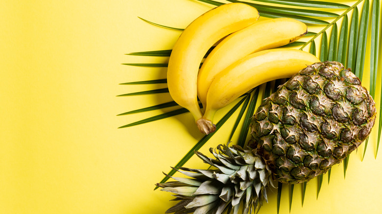 Pineapple and bananas