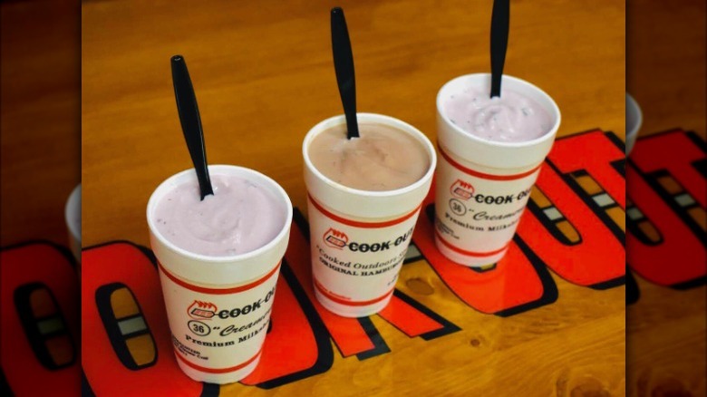 Three shakes lined up