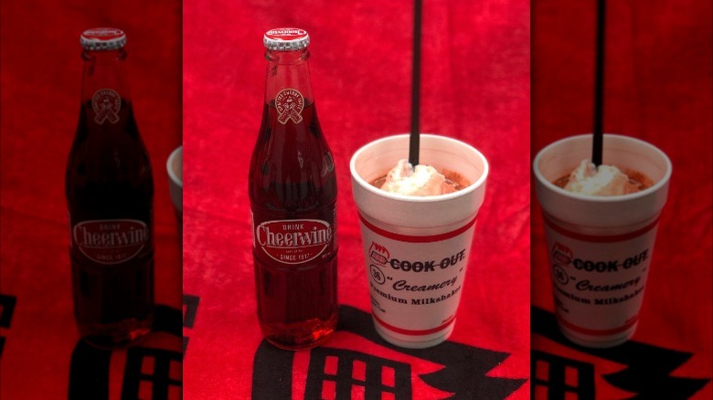 Cheerwine bottle with ice cream float