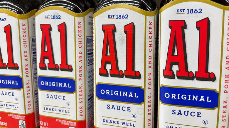 Bottles of A1 Steak Sauce