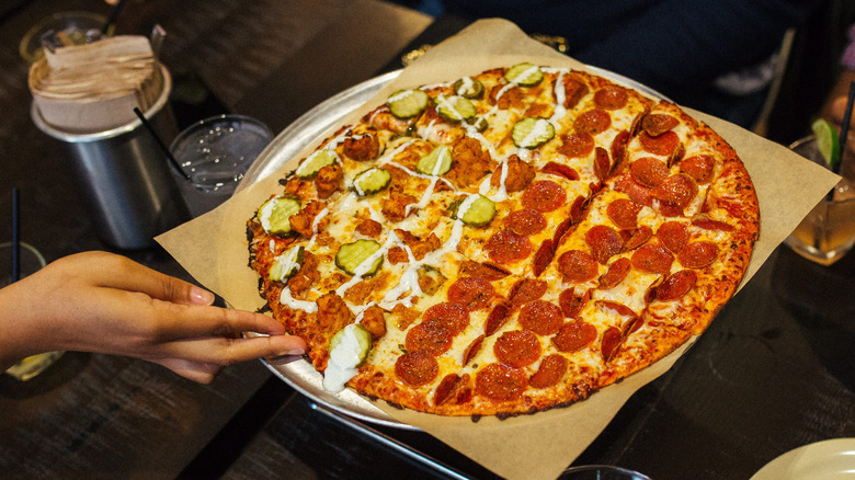 Square cut pizza