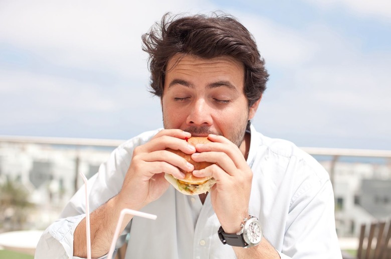 Eating a Burger