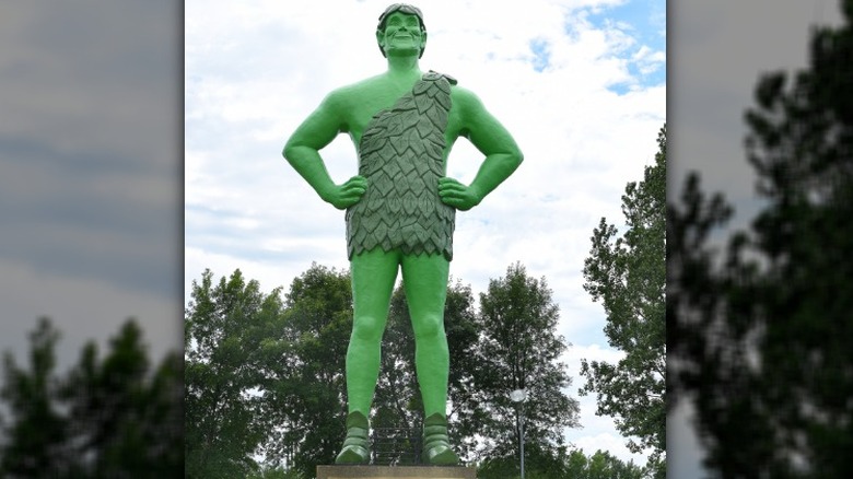 Jolly Green giant statue 