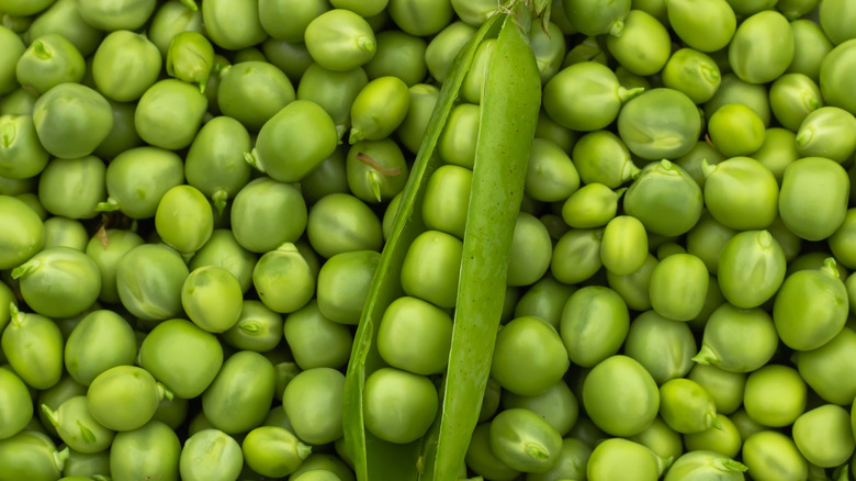 close-up shot of large peas