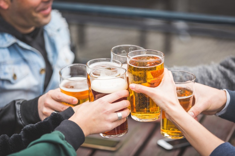 drinking beer