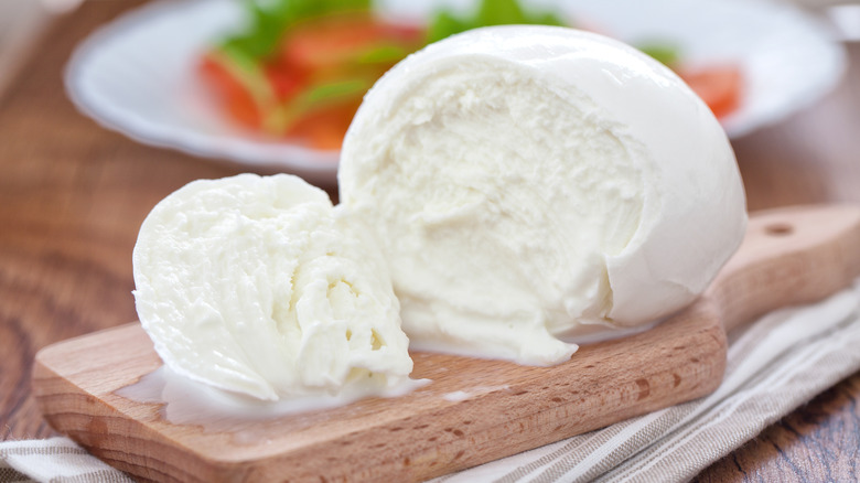 Ball of fresh mozzarella