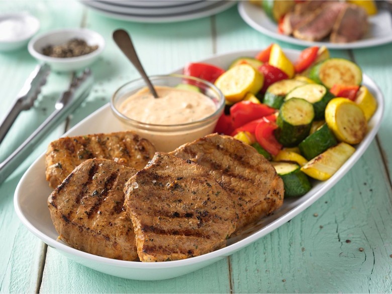 Eye of Round Steaks with Garlic-Yogurt Marinade